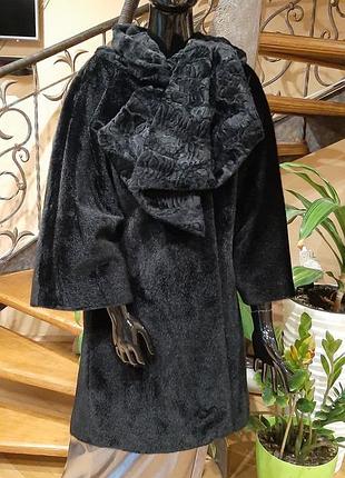 Еко шубка под стерженную нотку с шарфом