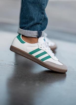 Кроссовки adidas samba og footwear white green homme - ig10247 фото