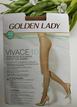 Колготки без шортиков однородные по всей длине golden lady vivace 40 голден лэди виваче