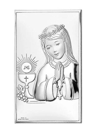 Серебряная икона первое причастие для девочки (9 x 15 см) valenti  81398 3xl