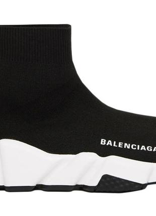 Кроссовки balenciaga speed socks trainer black white