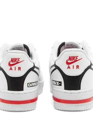 Кроссовки nike air force 1 react white black red5 фото
