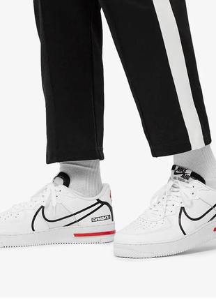 Кроссовки nike air force 1 react white black red6 фото