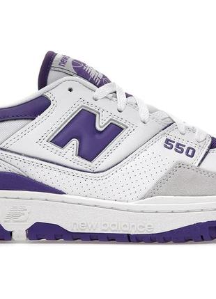 Кроссовки new balance 550 white purple - bb550wr1