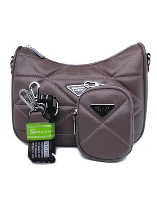 Сумка через плечо женская коричневая 421551 распродажа