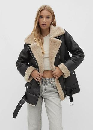 Дубленка stradivarius