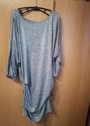 Платье серебристое