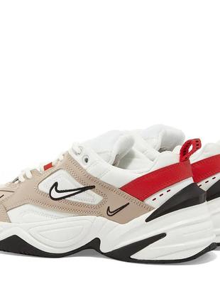 Кроссовки nike m2k tekno fossil stone white red3 фото