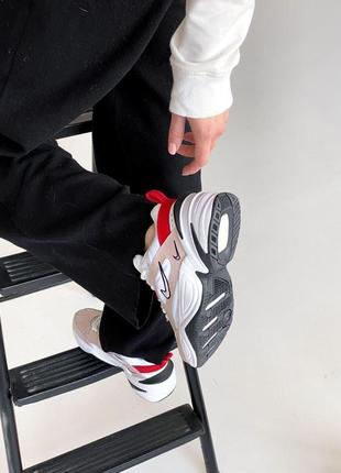 Кроссовки nike m2k tekno fossil stone white red9 фото