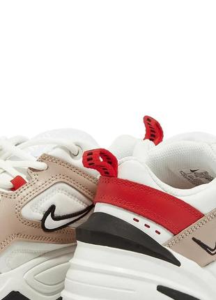 Кроссовки nike m2k tekno fossil stone white red4 фото