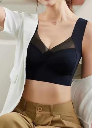 Чорний топ топік бюстгальтер м'який як ліф ліфчик + фото в живу