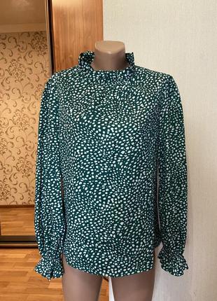 Стильная принтованная блуза shein размер 46-484 фото
