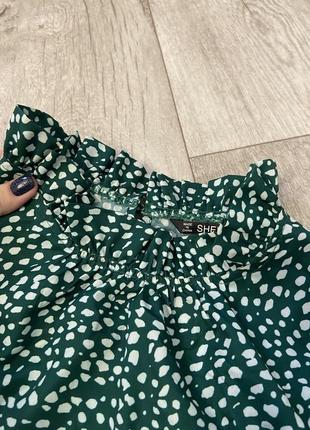 Стильная принтованная блуза shein размер 46-487 фото