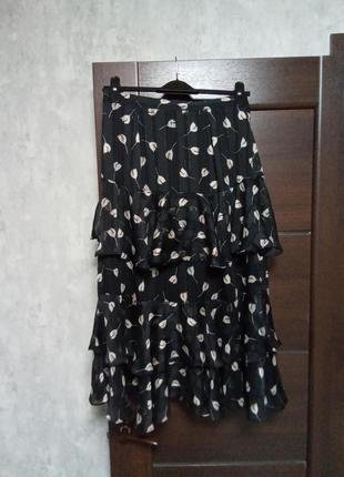 Брендовая новая красивая шифоновая юбка р.10-12.4 фото
