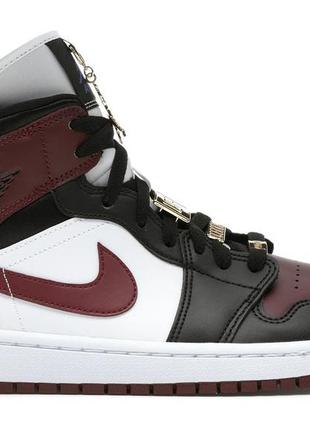 Кроссовки nike air jordan 1 mid se black dark beetroot - cz4385-016