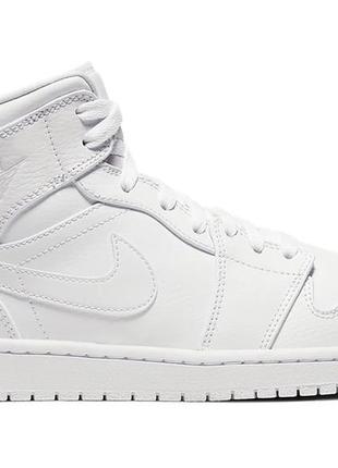 Кроссовки nike air jordan 1 mid triple white - 554724-126 38