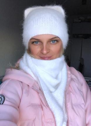 🌷шапка ангора біні