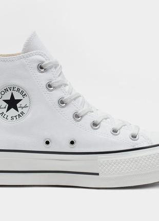 Кеды converse chuck taylor all star lift hi white1 фото