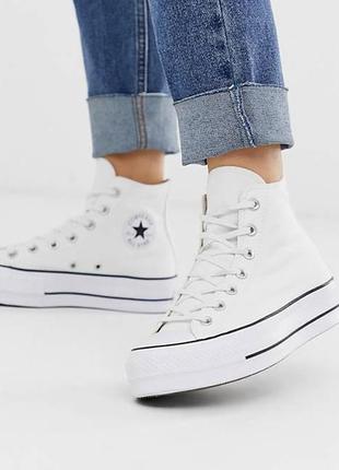 Кеды converse chuck taylor all star lift hi white6 фото