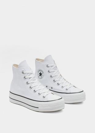 Кеды converse chuck taylor all star lift hi white3 фото