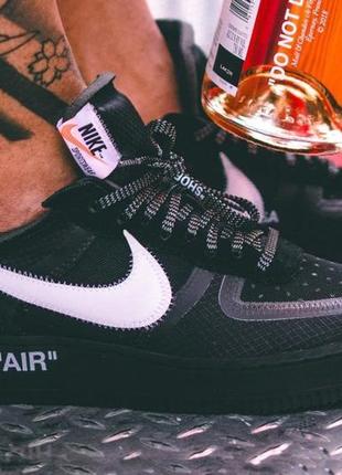 Кроссовки nike air force 1 low off-white black white6 фото