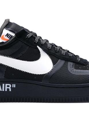 Кроссовки nike air force 1 low off-white black white1 фото