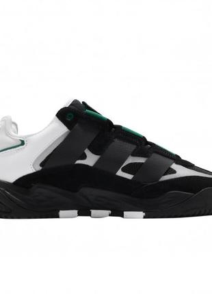 Кроссовки adidas niteball core black cloud white sub green2 фото