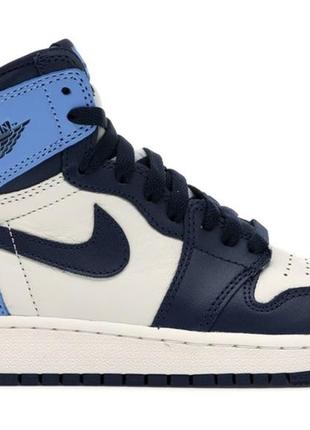 Кросівки nike air jordan 1 retro high obsidian unc blue