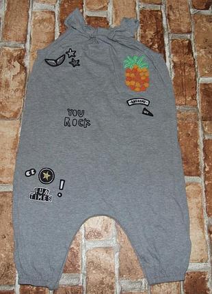 Ромпер летний комбинезон девочке 1 год 9 - 12 мес