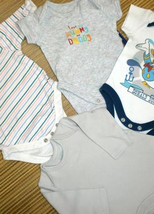 Распродажа бодики для мальчика 0-3мес.