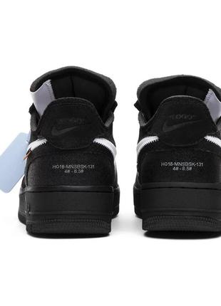 Кроссовки nike air force 1 low off-white black white4 фото