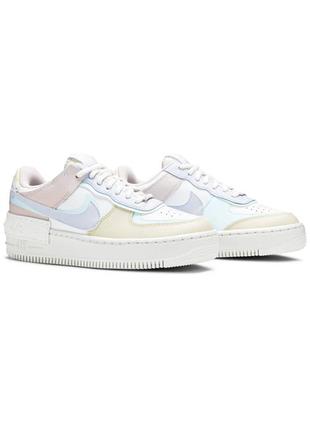 Кроссовки nike air force 1 shadow pastel white glacier blue ghost3 фото