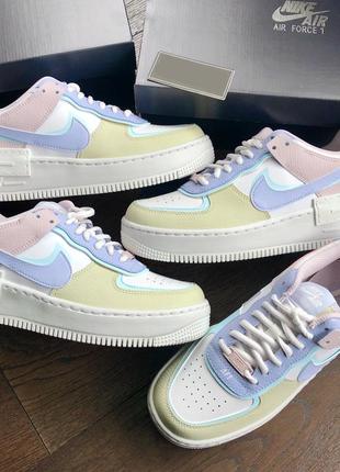 Кроссовки nike air force 1 shadow pastel white glacier blue ghost7 фото