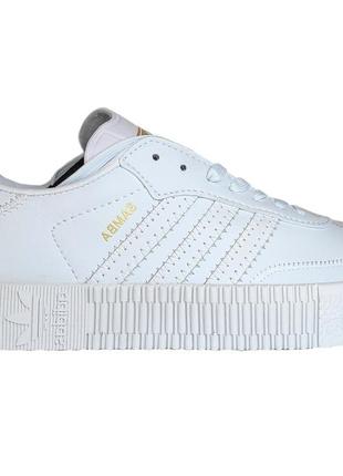 Кроссовки adidas samba triple white1 фото