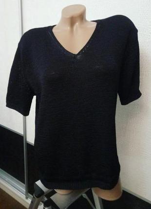 Черная блуза футболка вязаная surprise