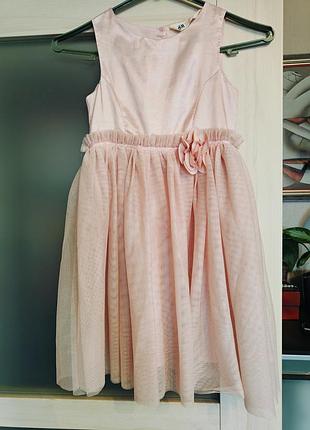 Праздничное платье h&amp;m нежно-розового цвета
