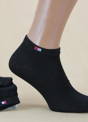 Демісезонні шкарпетки чоловічі житомир 29-31 р. короткі спортивні чорний2 фото