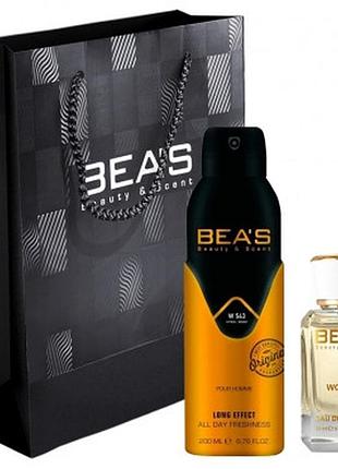 Парфумований набір для жінок bea's w543, 50/200 мл + 1 шт.