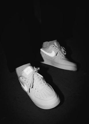 Кроссовки nike air force 1 low 3m reflective swoosh white6 фото