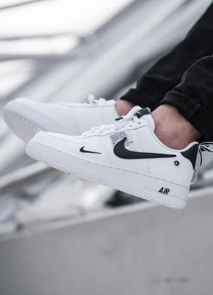 Кроссовки nike air force 1 low utility white black6 фото