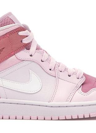 Кроссовки nike air jordan 1 mid digital pink (w) - cw5379-600