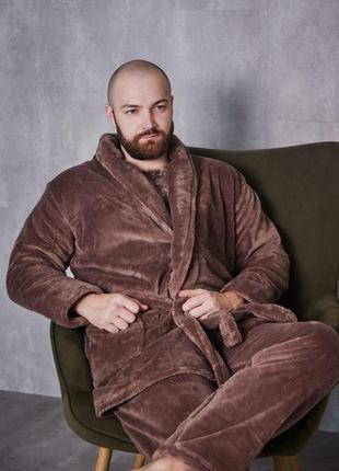 Чоловіча піжама махрова тепла домашній костюм l,xl,2xl,3xl