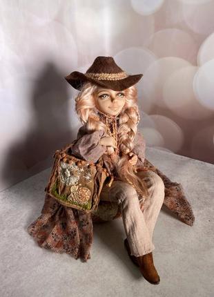 Девочка бохо- авторская кукла ручной работы.1 фото