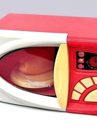 Детская микроволновая печь с курочкой на батарейках с подсветкой и звуком наляля