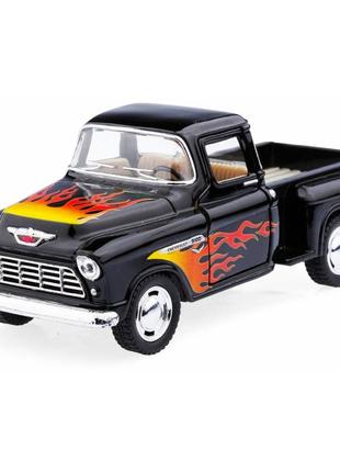 Машинка металева інерційна пікап chevy stepside (1955) kinsmart kt5330fw 1:32