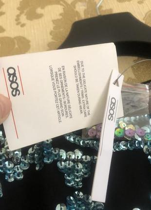 Чарівне ефектне блискуче в паєтках плаття asos ефект амбре.4 фото