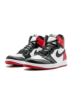 Кроссовки nike air jordan 1 retro high og black toe3 фото