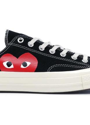 Кеды converse chuck taylor all-star 70s low ox comme des garcons play black