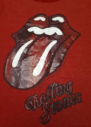 Rolling stones футболка красная тематическая 10 -11 лет р 140-146