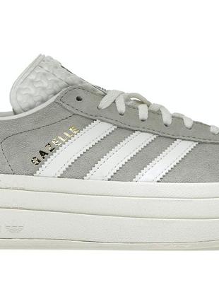 Кроссовки adidas gazelle platform bold grey white - hq6893